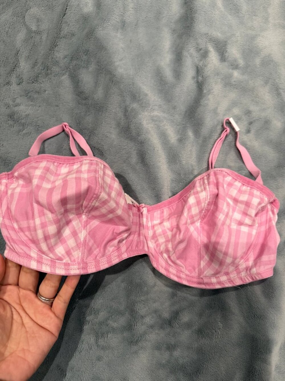 Victoria's Secret PINK Gingham Bra 34DD NWT